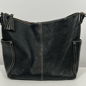 Kate Spade Black Pebbled Leather HandBag 2 Outside pockets, cloth interior